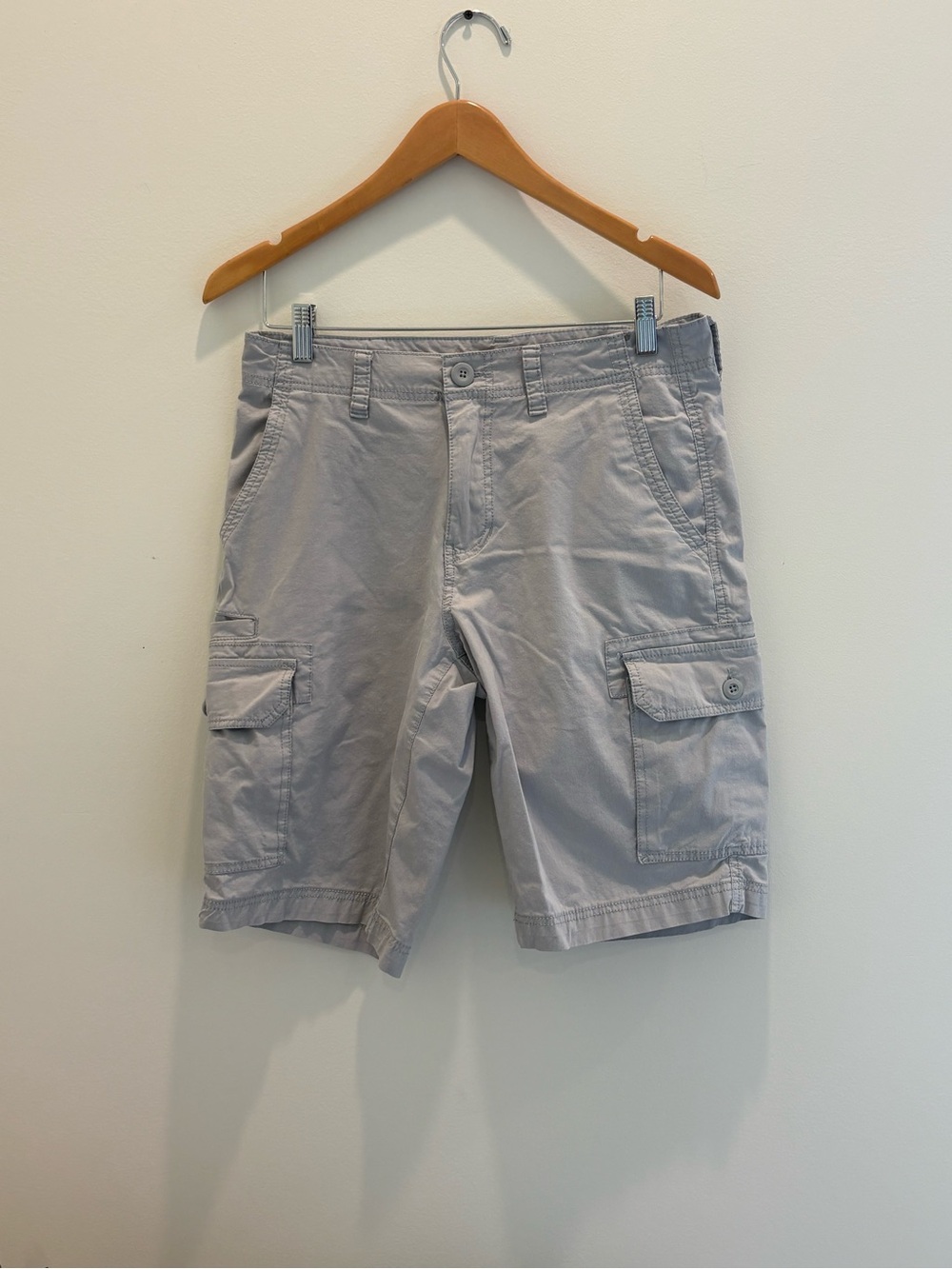 urban pipeline Light Gray Cargo Shorts - Button Flap Pockets